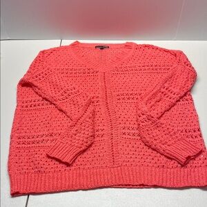 RXB Women's V-Neck Coral Sweater